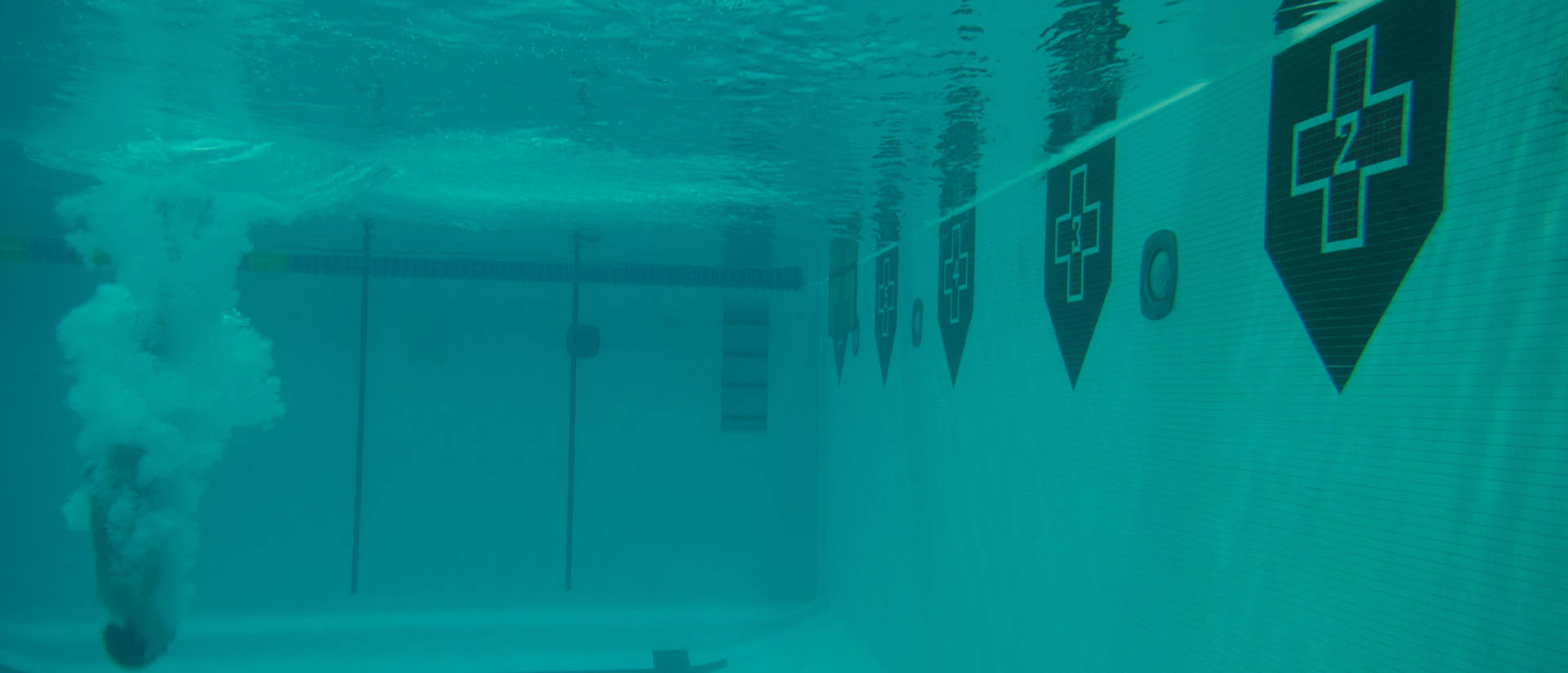 UWEC Pool Underwater Swimmer