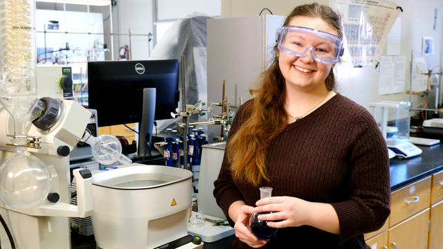 Laskowski in polymer science lab