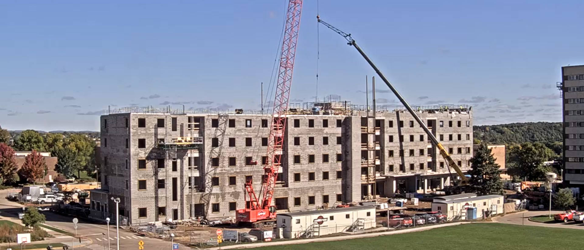 UW-Eau Claire new residence hall construction October 2018