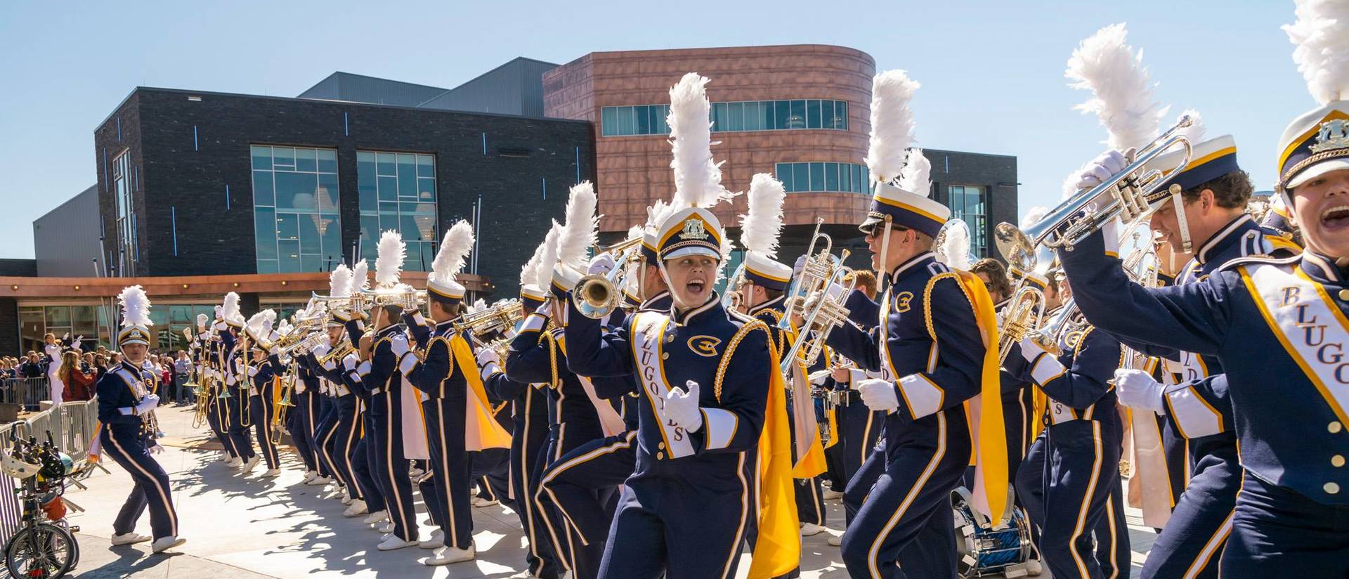 BMB performs for the Pablo Center opening in 2018