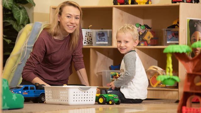 Britney Rud is working toward her education degree at the same time she is raising her son, William.