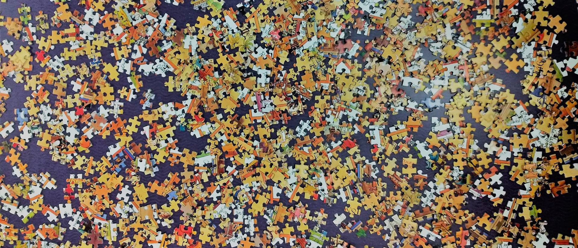 Close up of puzzle pieces