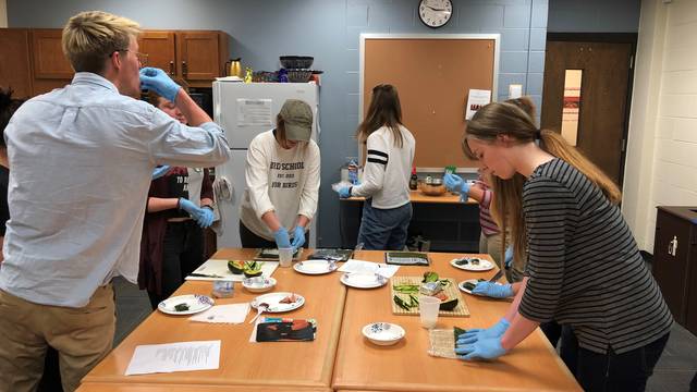 Students Making Sushi