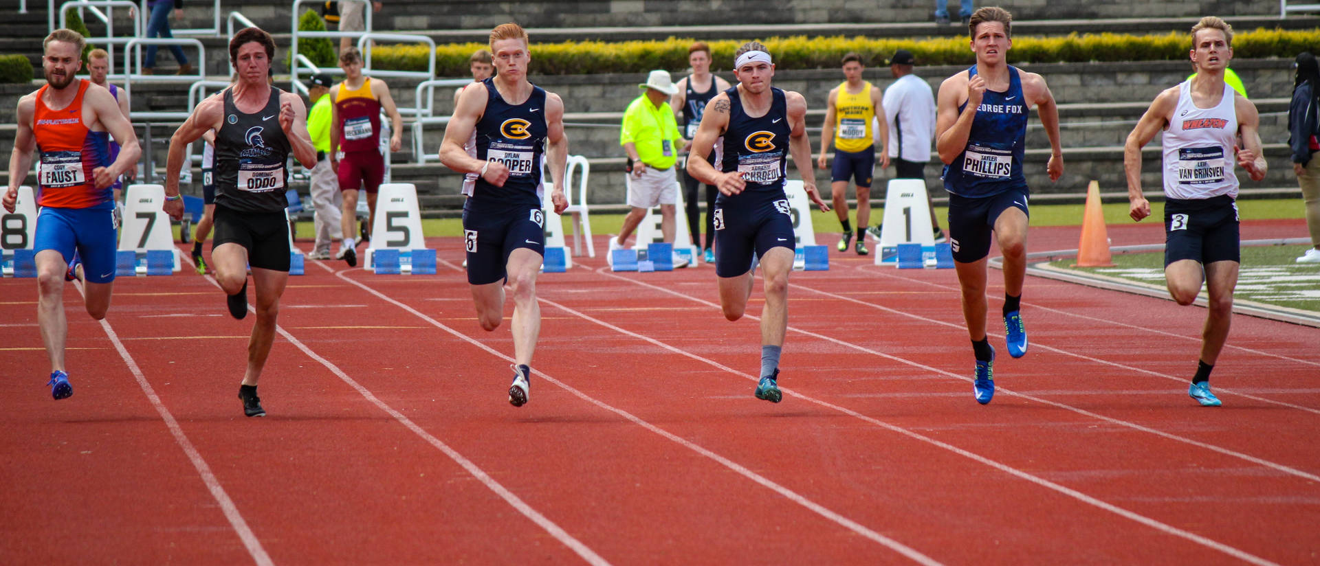 The Blugold men's track and field team captured the program's first NCAA Division III Outdoor Championship in May. (Photo by Dan Schwamberger)