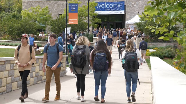 Students on first day, fall 2019