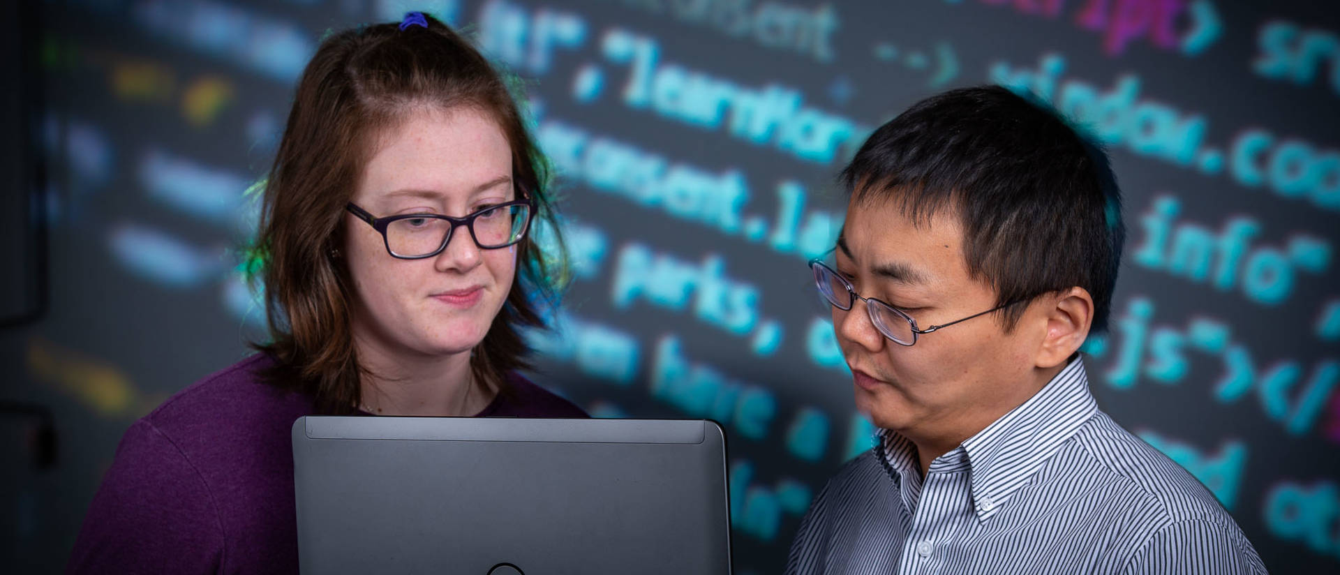 UW-Eau Claire student Emma Fischer and Dr. Ying Ma, associate professor of materials science