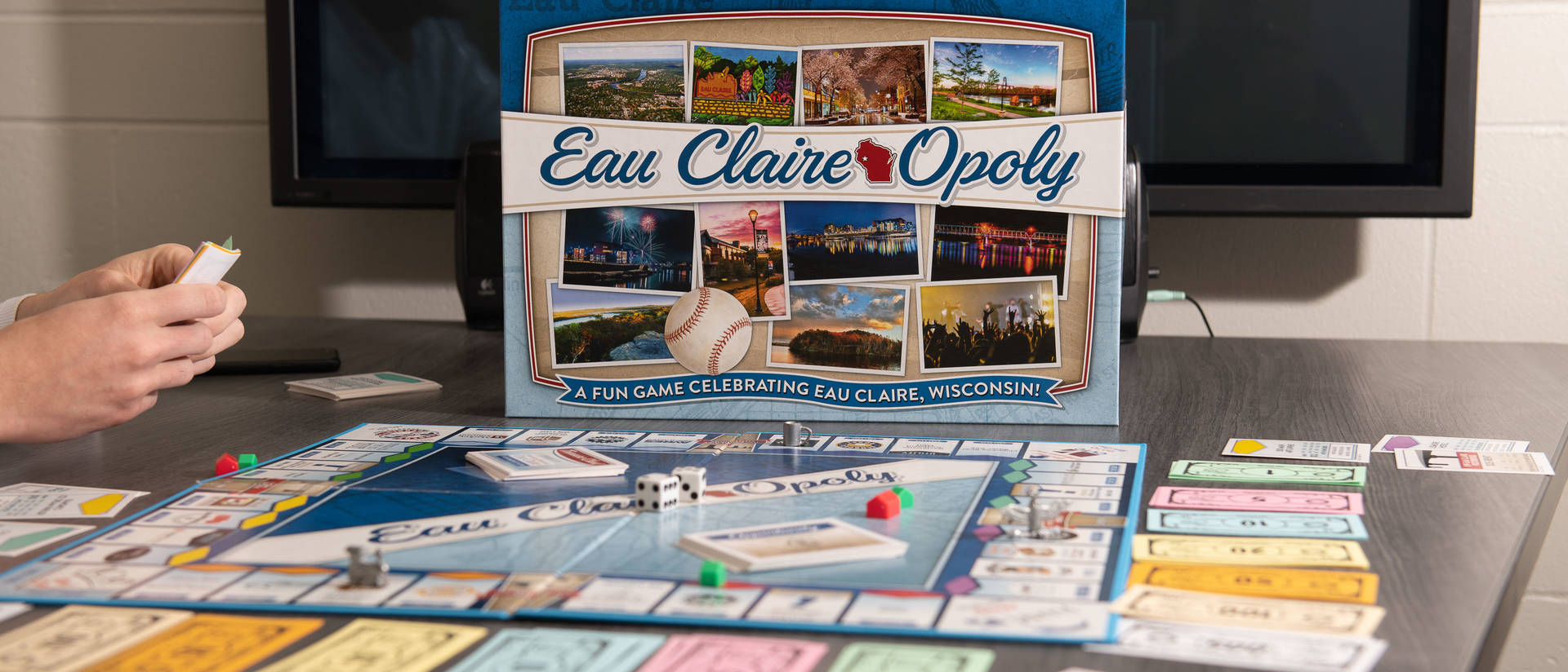 Eau Claire-Opoly features Eau Claire businesses, parks and other places familiar to students and others who live in the area.
