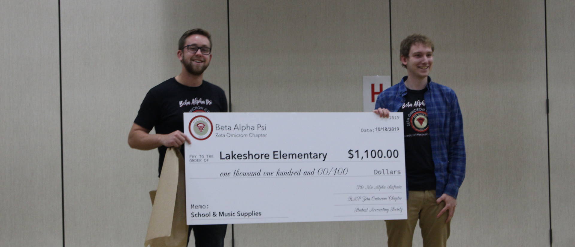 BAP donation to Lakeshore Elementary