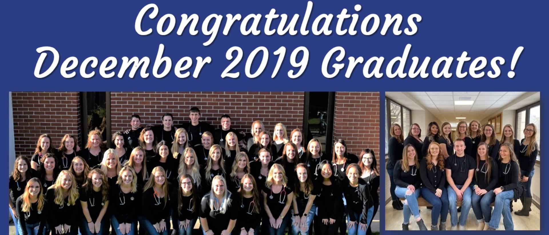 Fall 2019 graduates from the nursing program