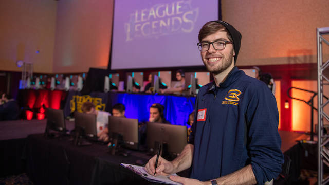 Senior geography major Sam Kuhlmann created and oversees the Blugold League of Legends, UW-Eau Claire’s first esports club.
