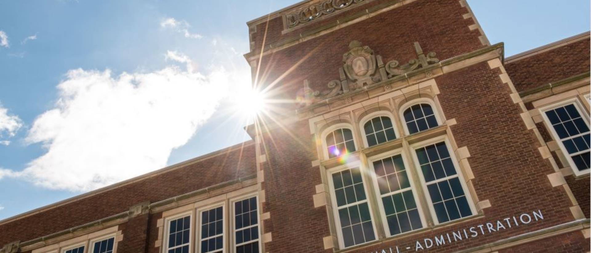 Schofield Hall with sunbeam