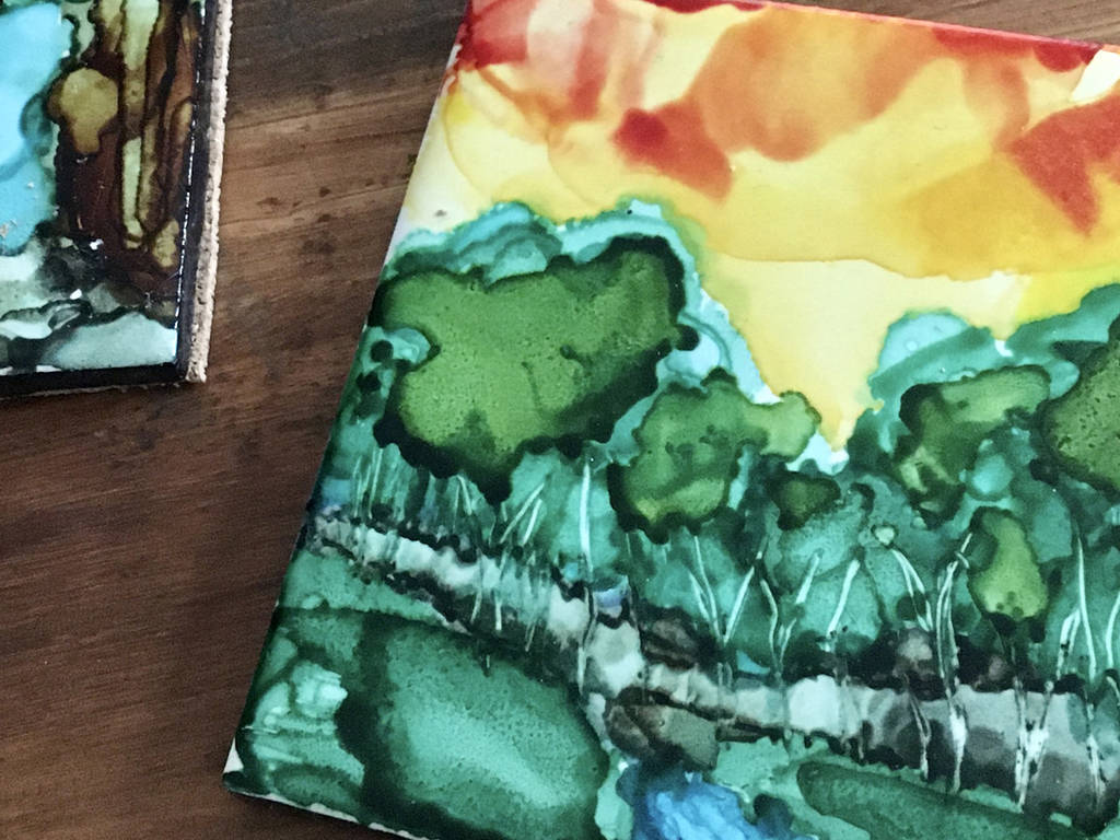 Bernzomatic  Alcohol Ink Coasters