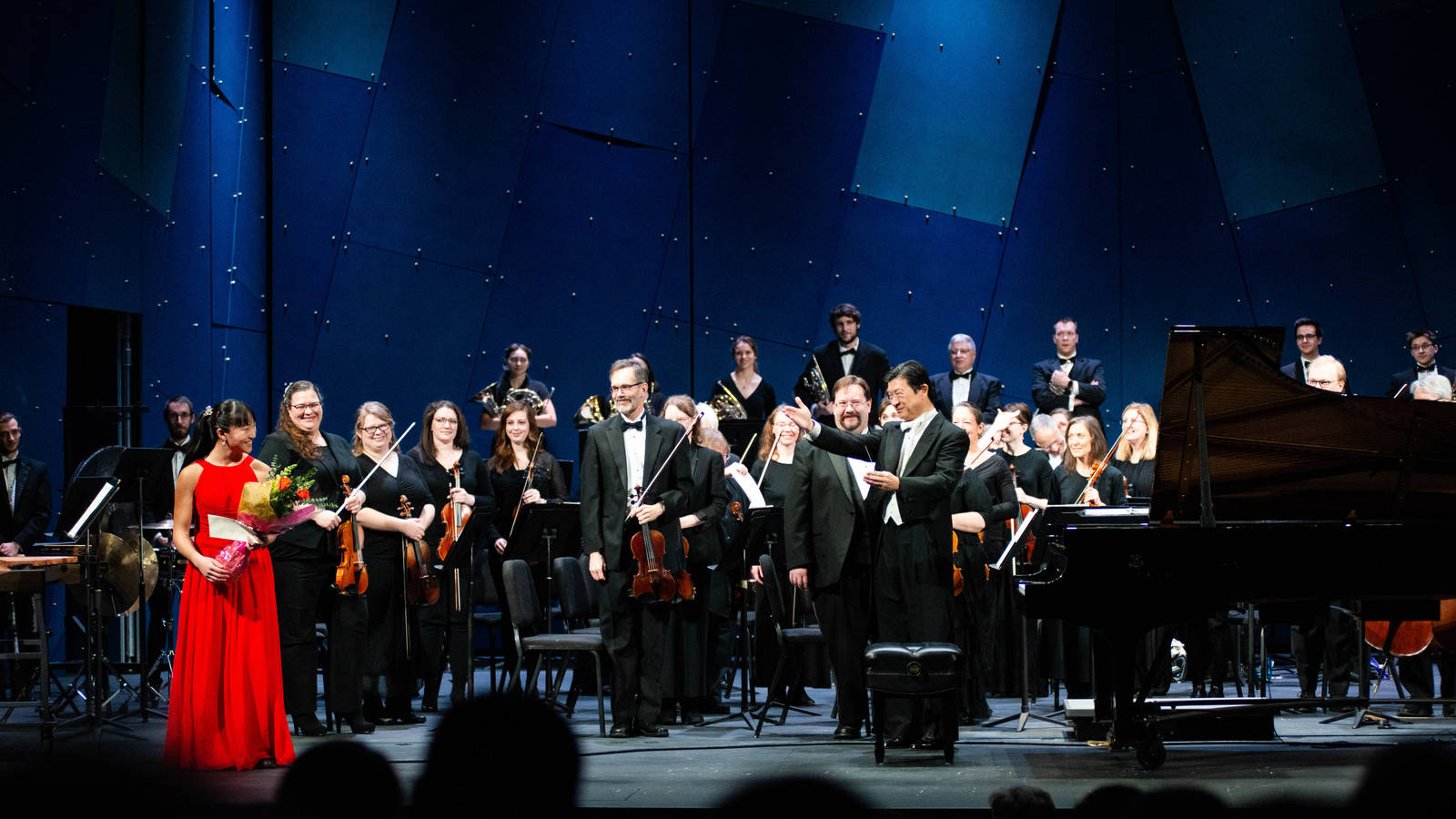 Nobuyoshi Yasuda and the Chippewa Valley Symphony in February 2020 (Photo credit: Mark Oliver)