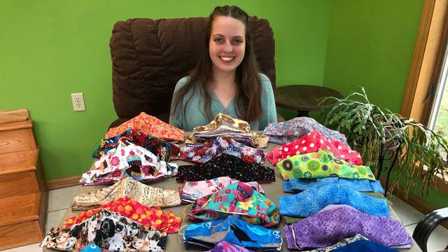 Sierra Dixon is among the Blugolds who are giving back to their hometowns during the pandemic. She made and donated masks to a La Crosse daycare and to community members.