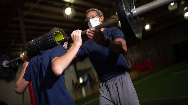 Senior Terrell Kopping has been coaching area youth football teams throughout his years as a student at UW-Eau Claire.