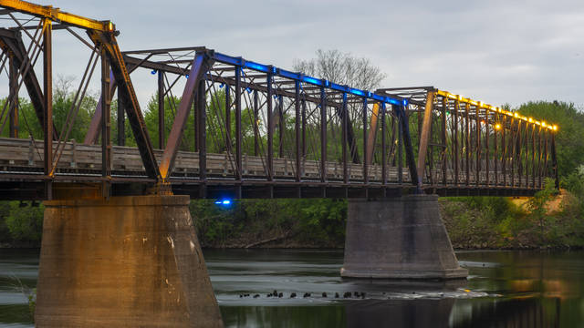 Eau Claire's Phoenix Park bridge will be lighted in purple and yellow on Oct. 16 to bring awareness to developmental language disorder.