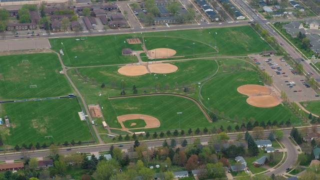 Aerial view of Bollinger Fields