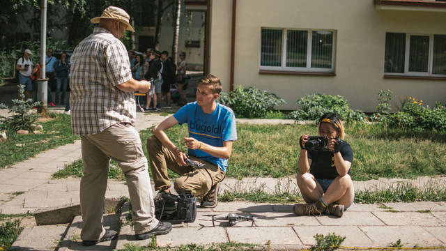 Senior Cameron Wingren (center) says being part of an international research team that helped to locate and excavate a historic site in Lithuania is shaping how he thinks about being part of a global community as well as his future career.