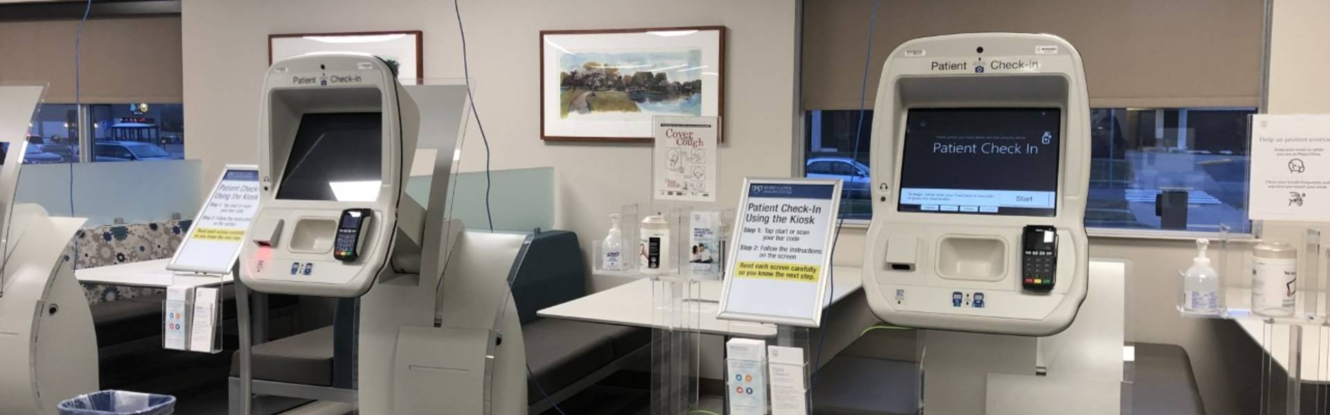Mayo Health Clinic vaccine check-in area