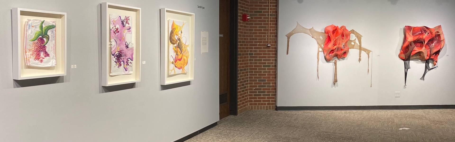 Installation view of the artwork in the BFA exhibition in the foster gallery