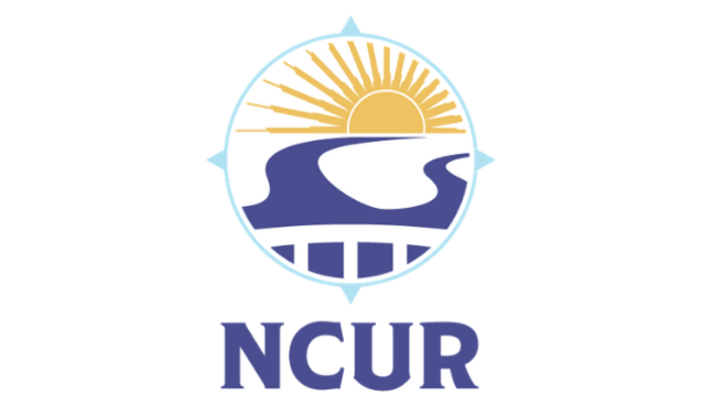 The UWEC NCUR logo, featuring the year 2023 and a bridge over water.