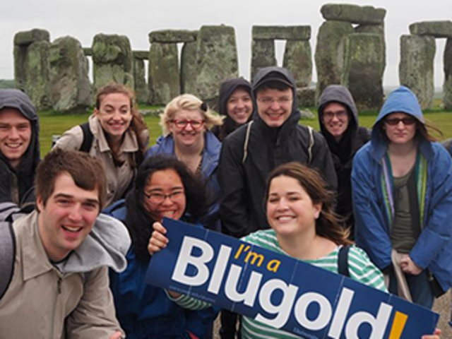UWEC students at Stonehenge.