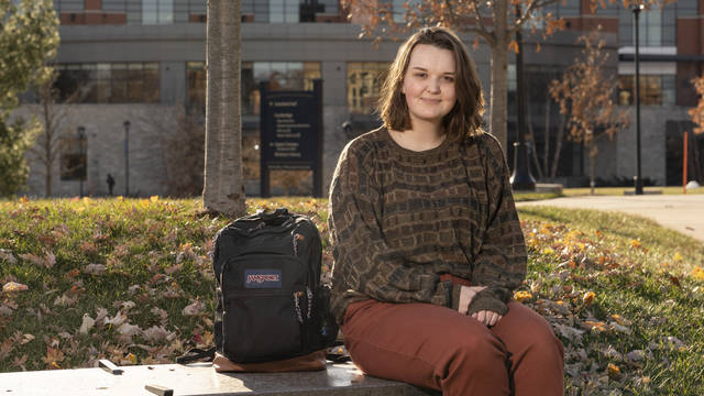 Nora Schmidt always loved to write but was never sure she was especially good at it. That changed when she came to UW-Eau Claire and immersed herself in its English department. (Photo by Shane Opatz)