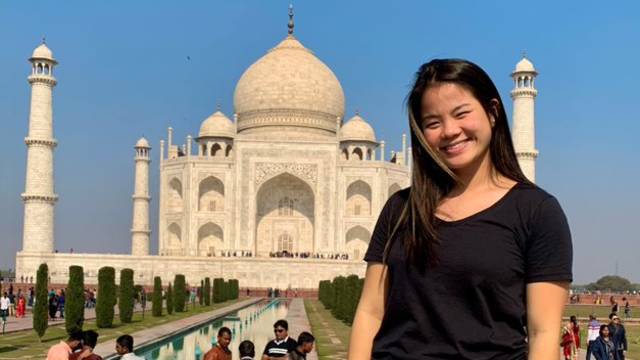 Hannah Javoroski at the Taj Mahal