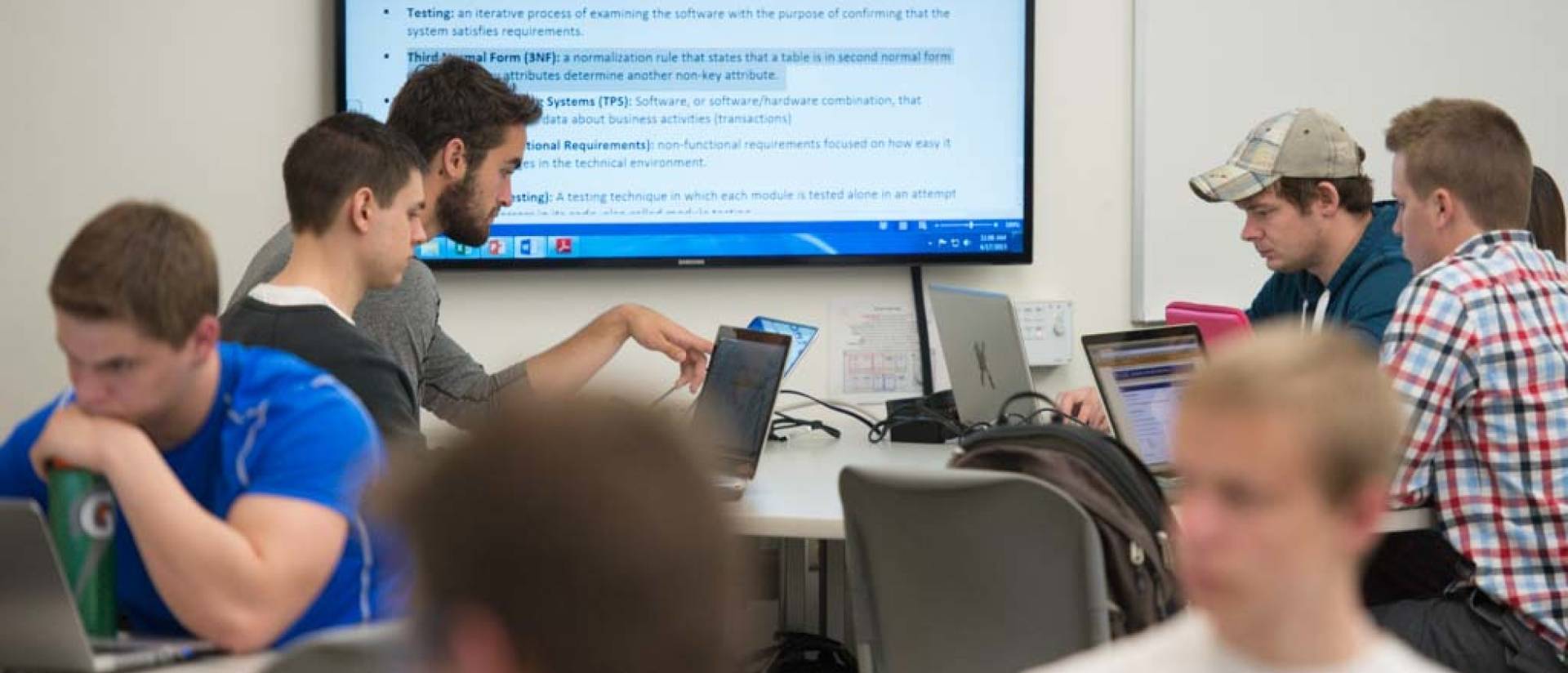 Students in an Information Systems class