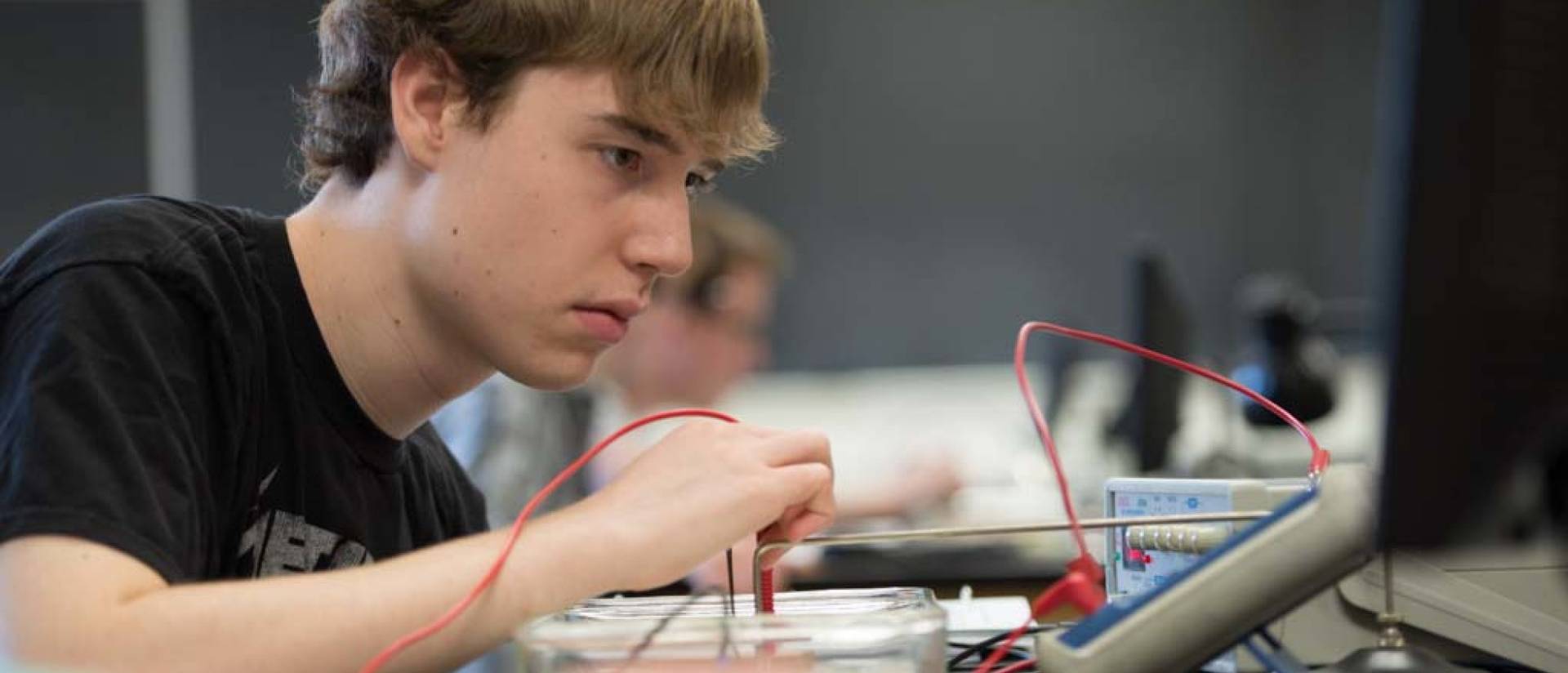 Student in a physics class