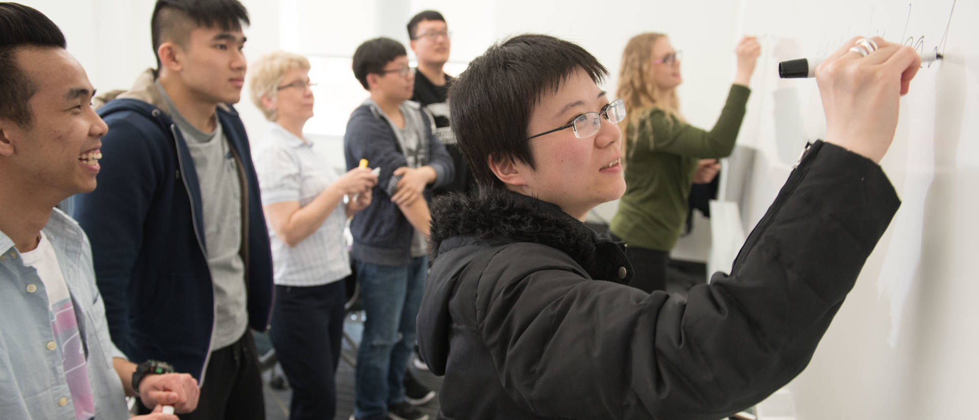 Students in an English as a Second Language classroom