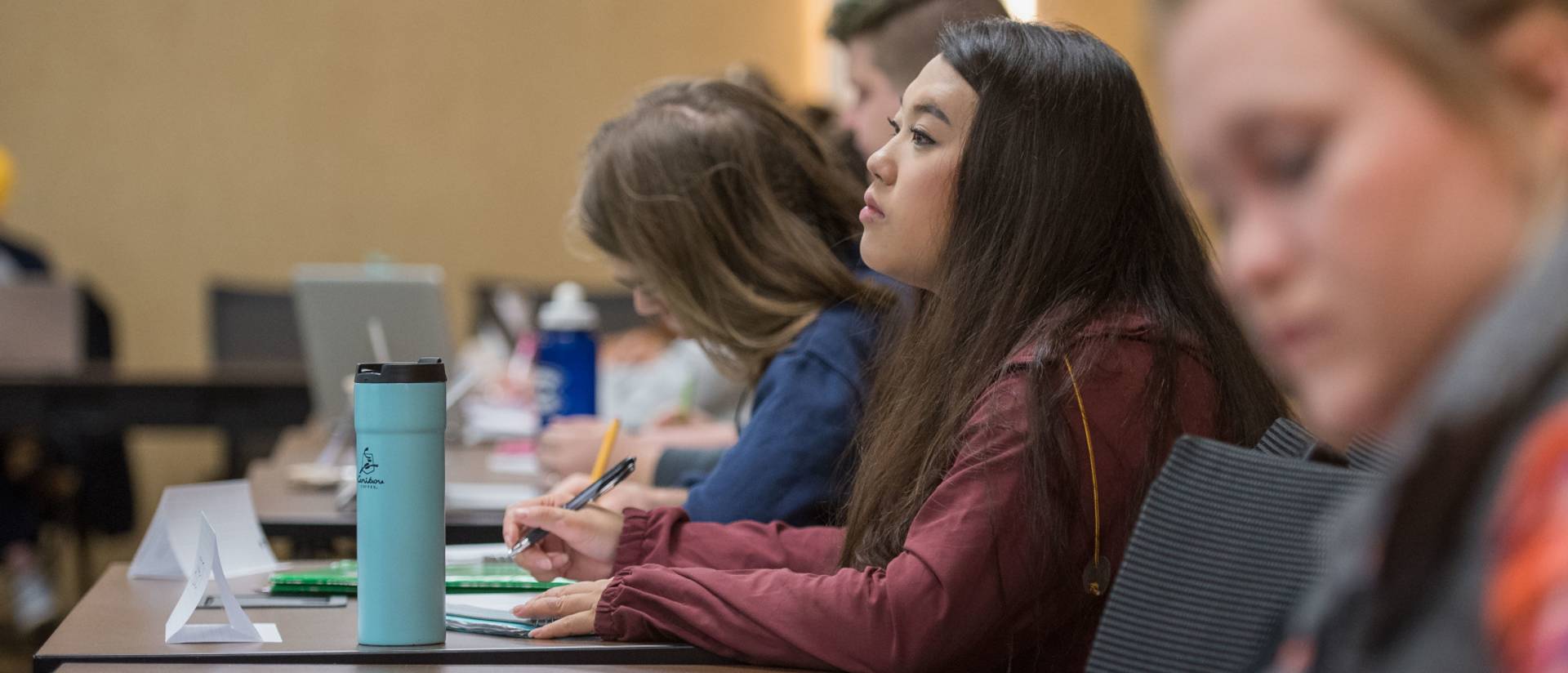 Students in a women's, gender, and sexuality studies class