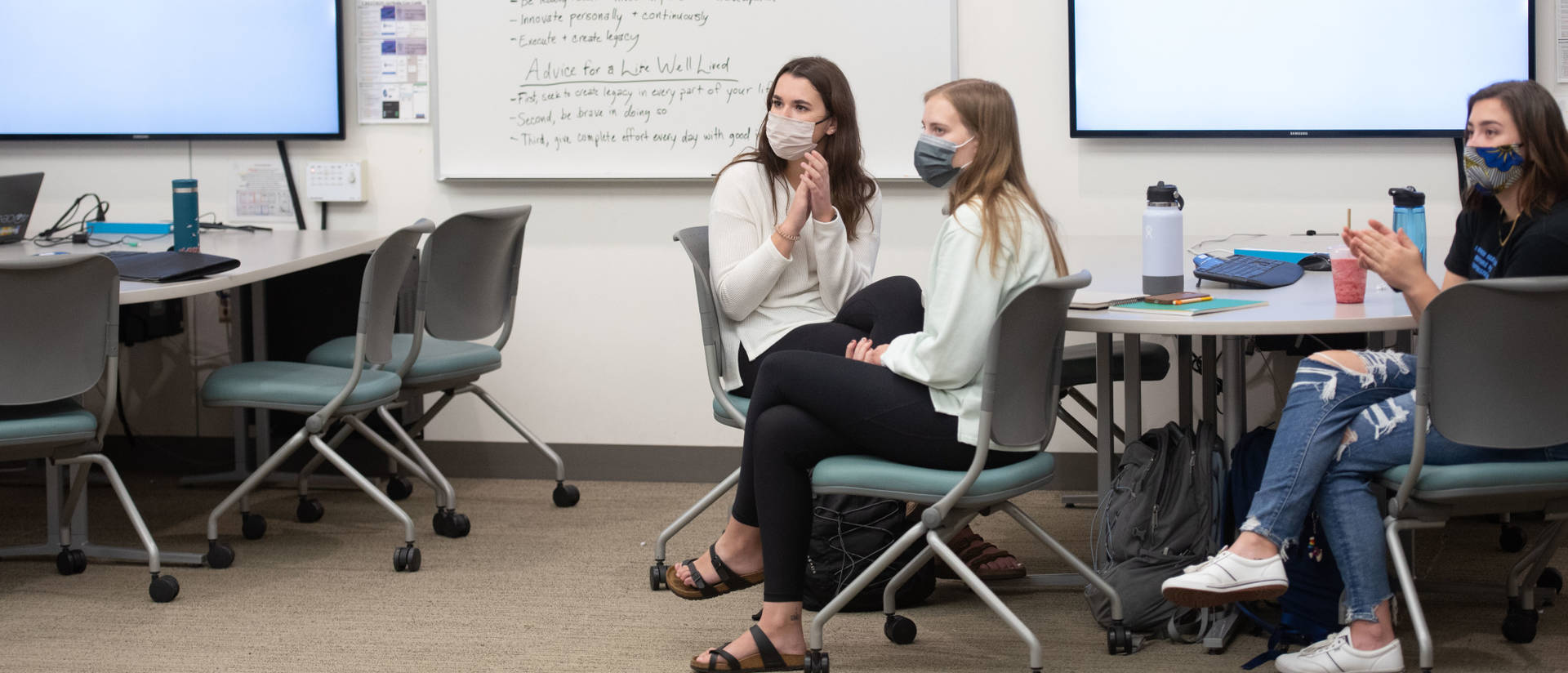 Students in a management class