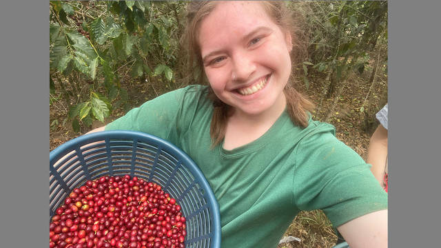 Emma Felty was among the 15 UW-Eau Claire students who spent part of the Winterim session helping Guatemalan coffee farmers with their harvest. (Submitted photo)