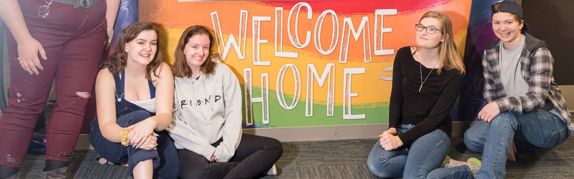 Students on the Rainbow Floor