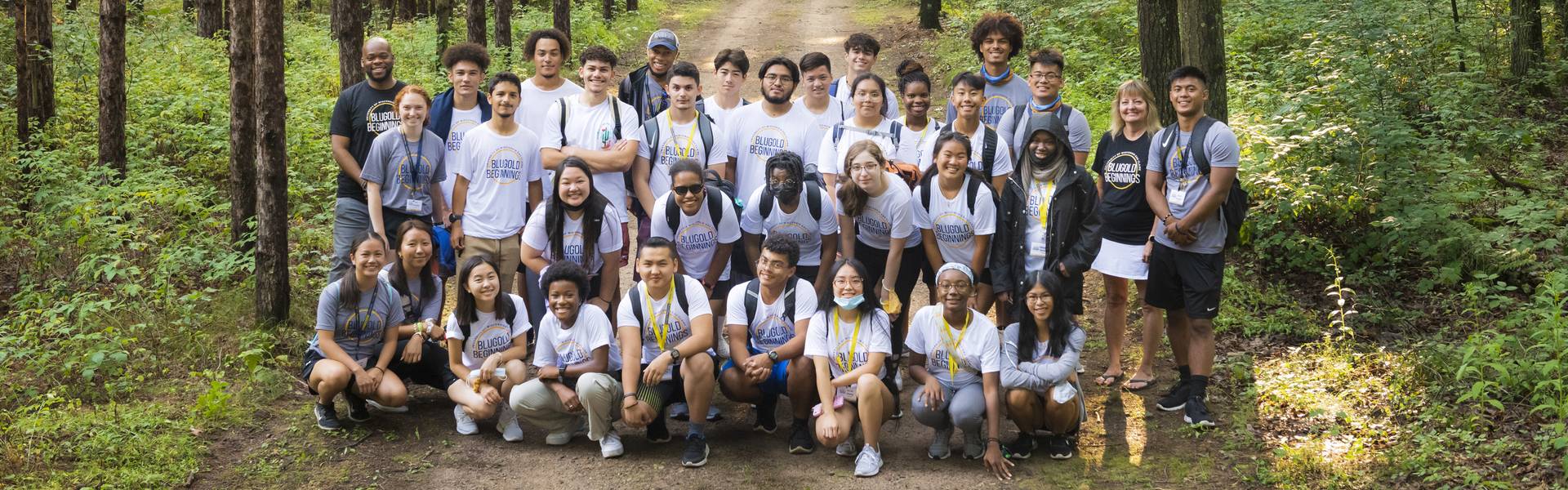 Multicultural Student Services LLC students posing for photo at group outdoor activity