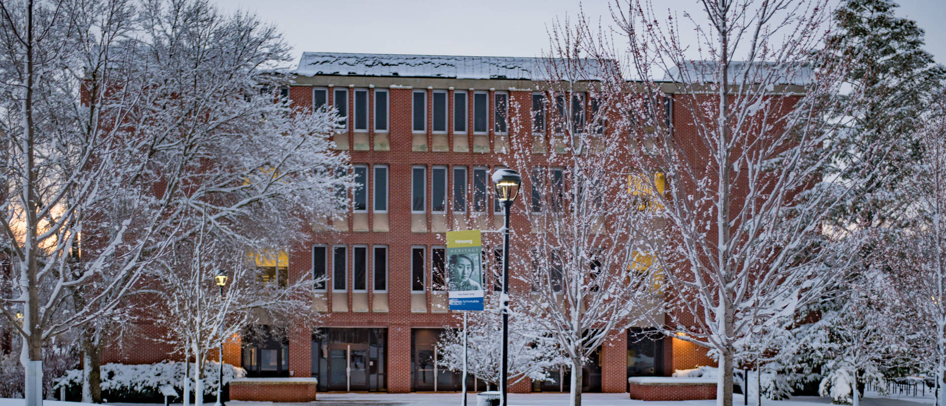 Schneider Hall in winter