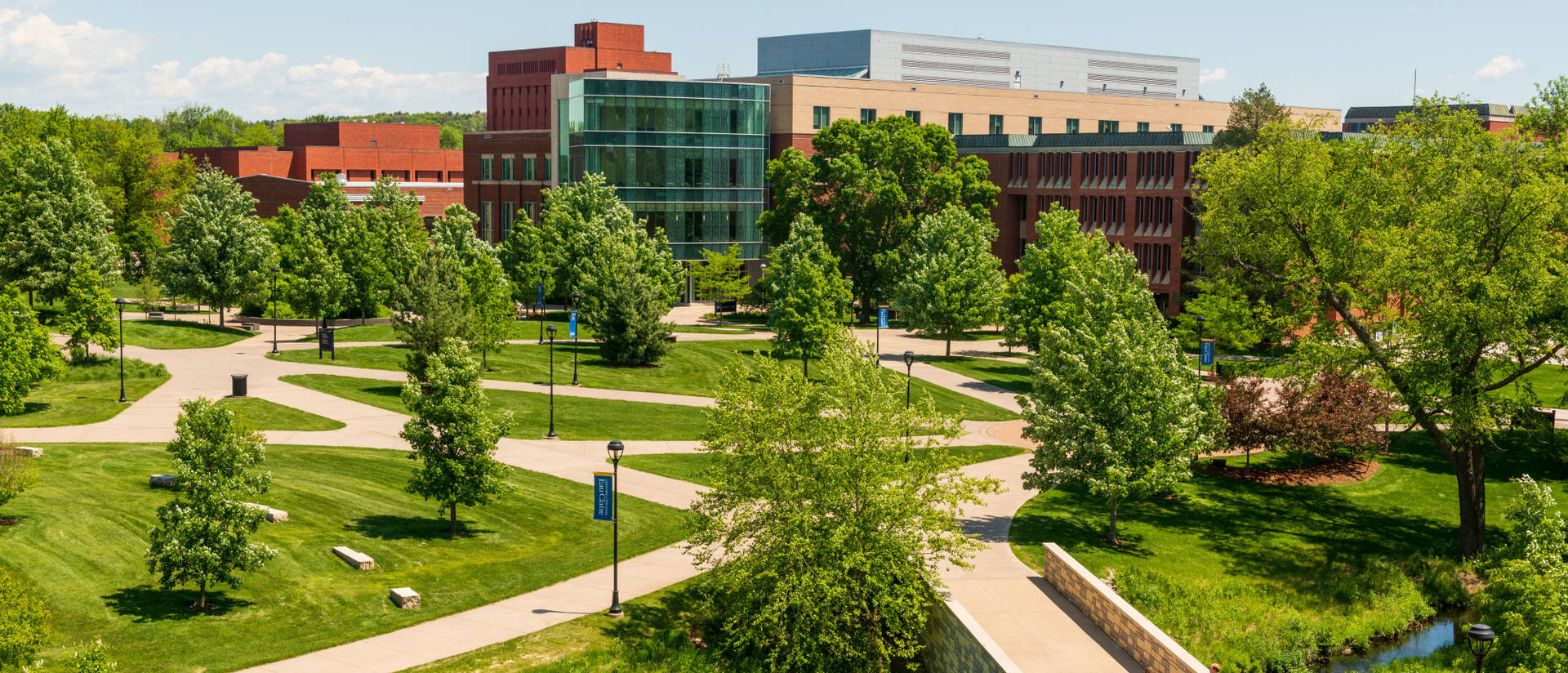 Campus mall in summer