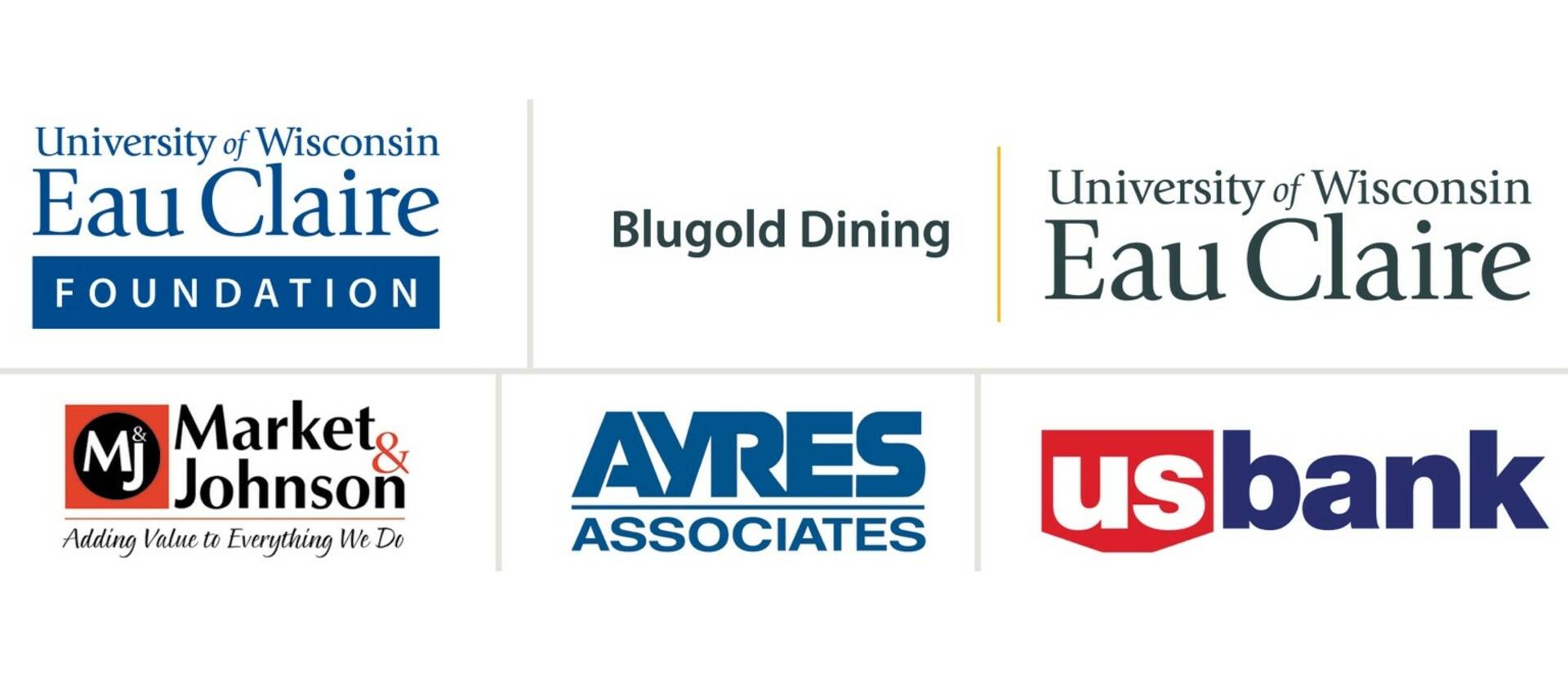 A grouping of sponsor logos for the Blugold Breakfast