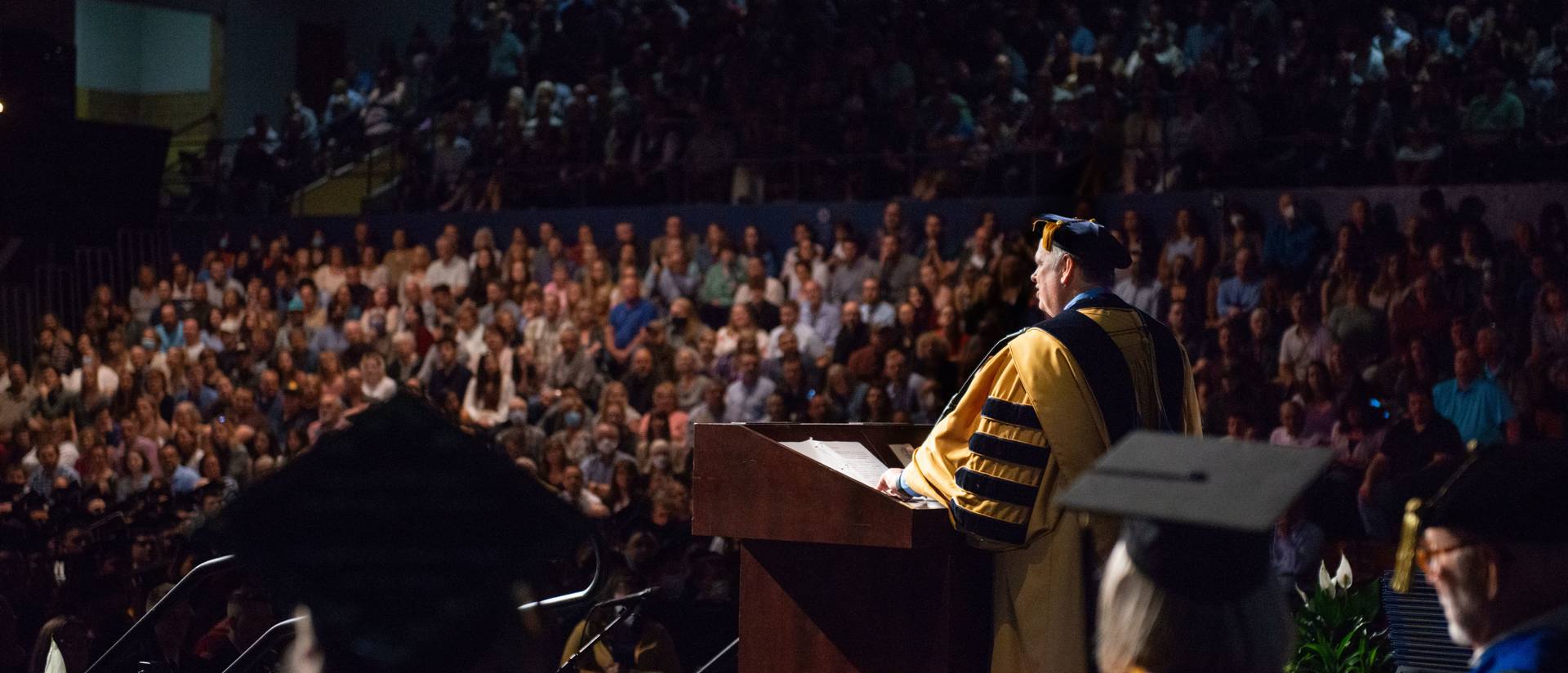 Zorn Arena during Commencement