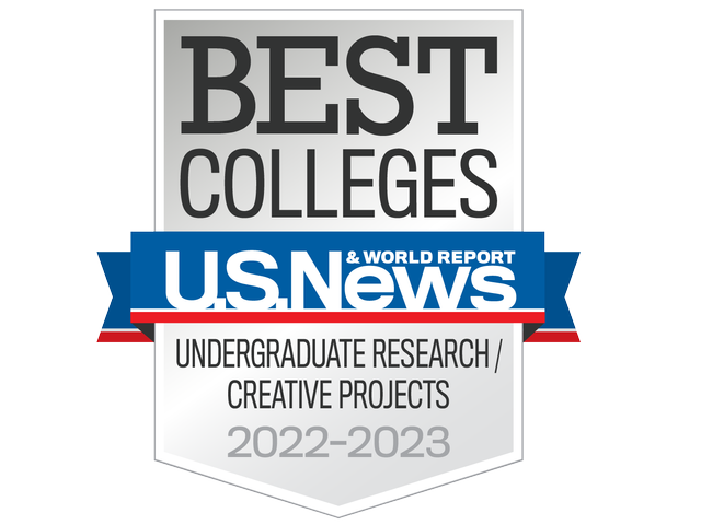 Best Colleges U.S. News and World Report Undergraduate Research/Creative Projects 2022-2023 Badge