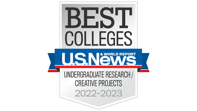 Best Colleges U.S. News and World Report Undergraduate Research/Creative Projects 2022-2023 Badge