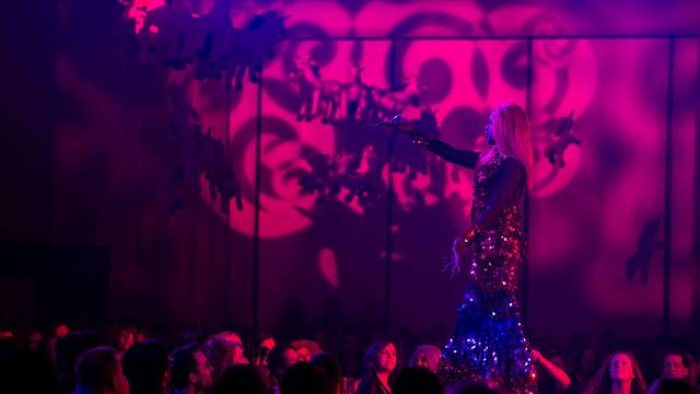 Drag queen Kenya Sanchez at Fire Ball 2020