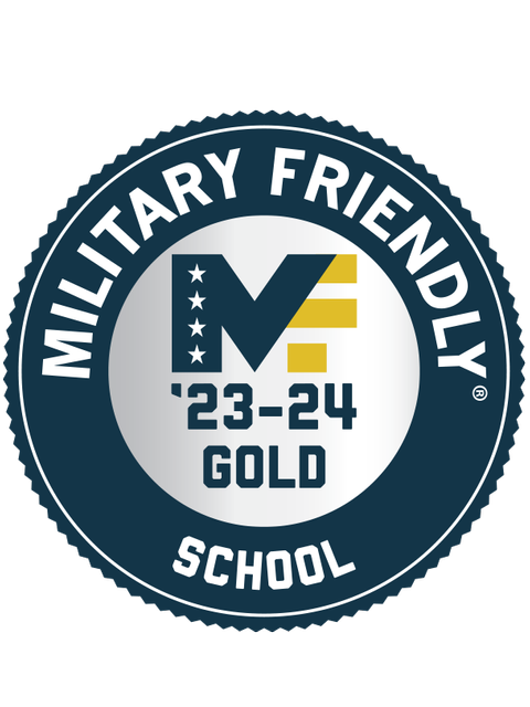 Military Friendly School Badge '23-24 Gold