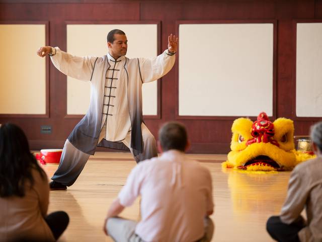A man performing Tai Chi