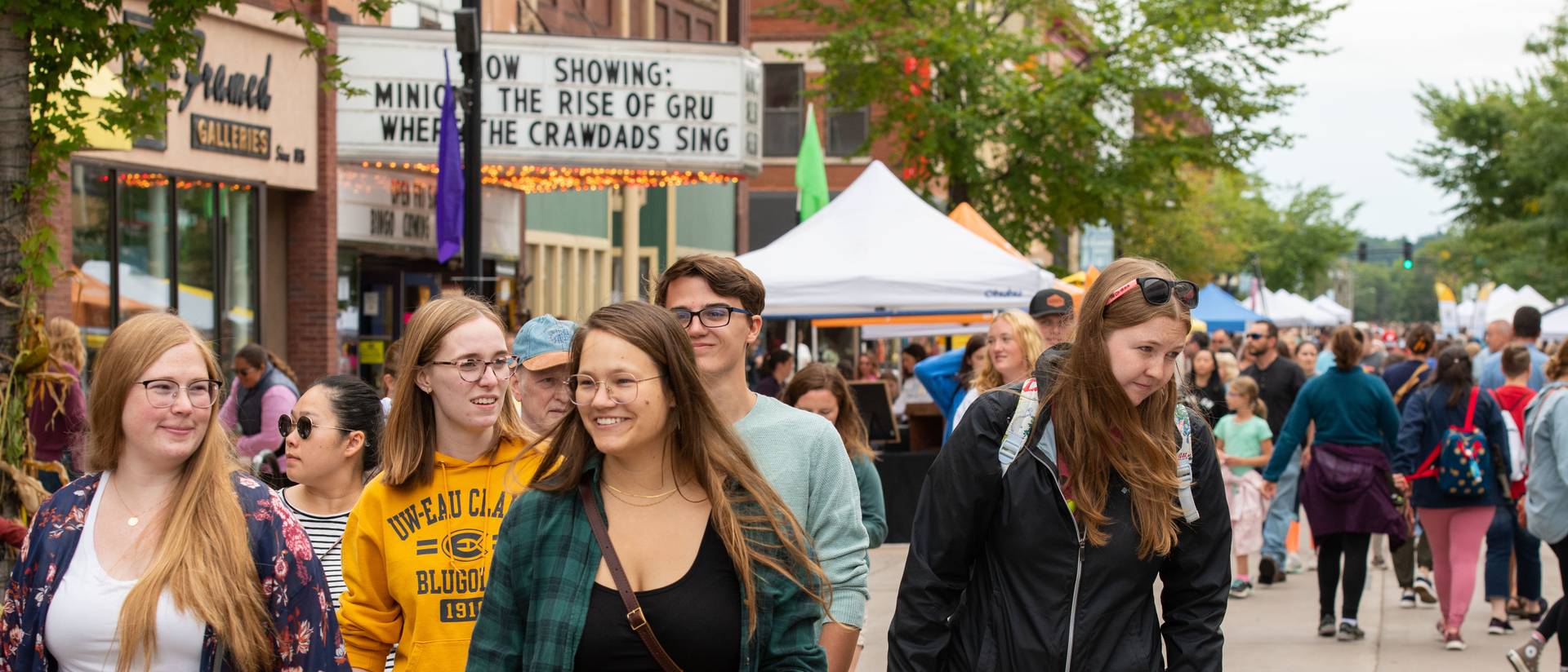 Students visiting the Fall Festival