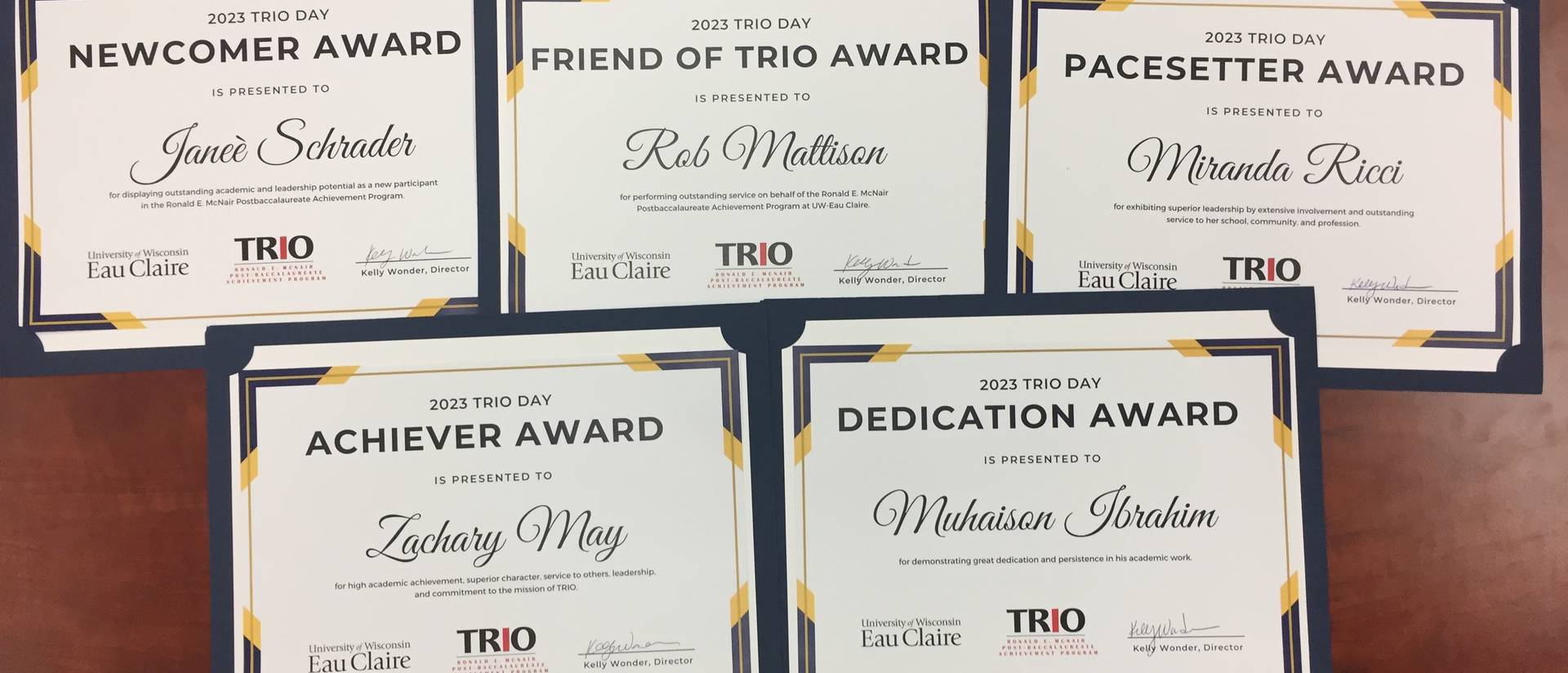 TRIO Day Award Certificates