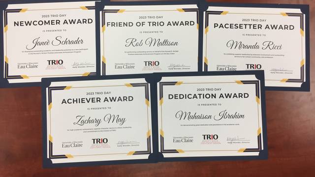 TRIO Day Award Certificates