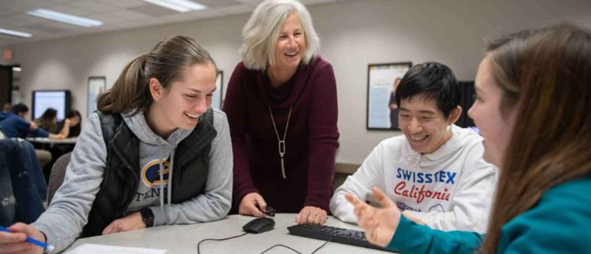 instructor in classroom with students