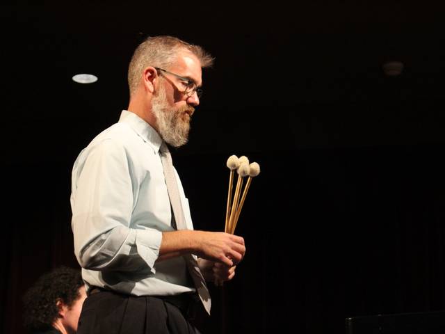 Dr.Jeffery Crowell performing on vibraphone